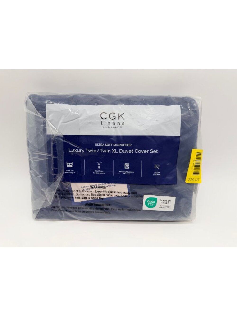CGK Linens Luxury Twin/Twin XL Duvet Cover Set Ultra-Soft Wrinkle Resistant